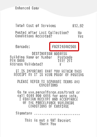 Number tracking PARCEL TRACKING