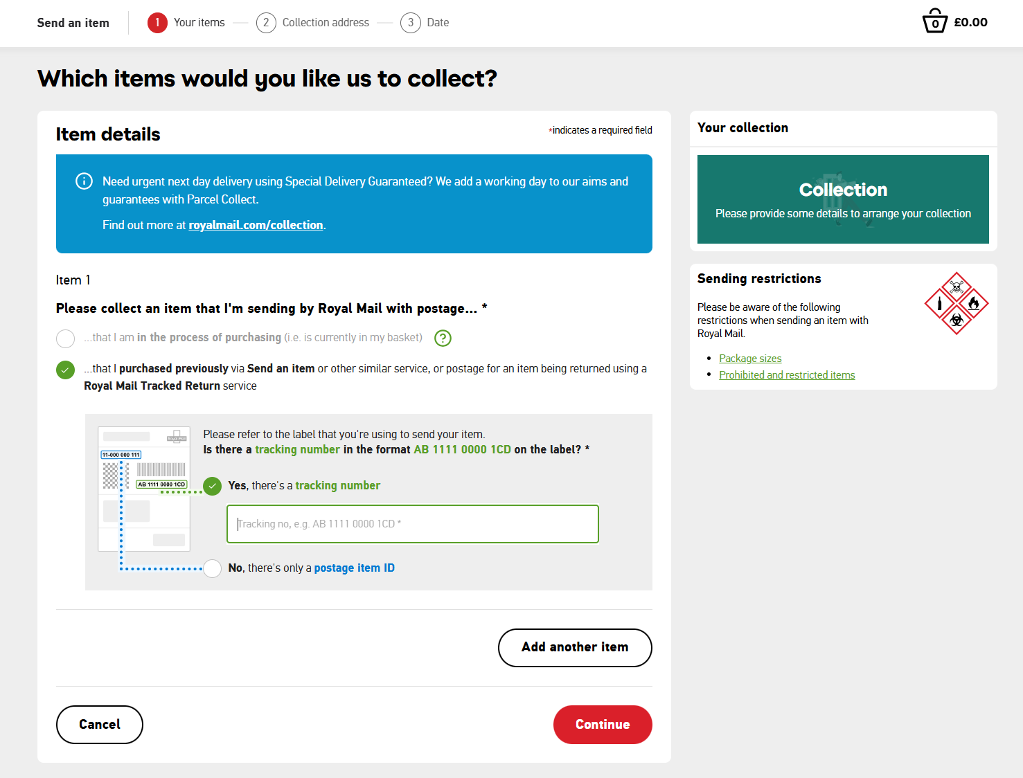 Parcel Collect screenshot
